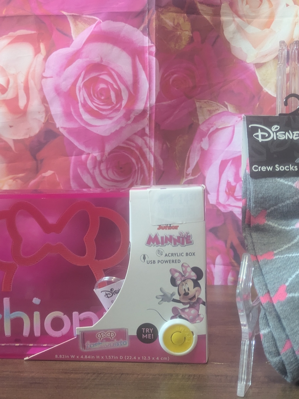 Disney Minnie USB Acrylic Box - Pink